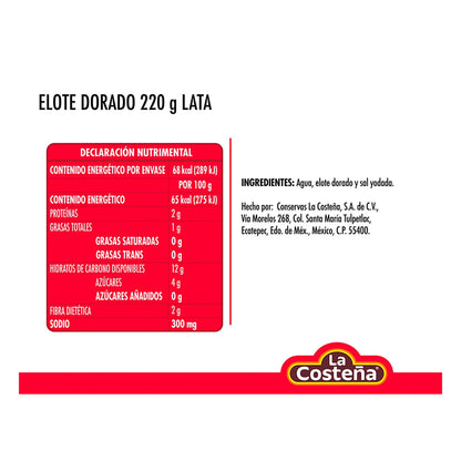 LA COSTEÑA GRANO DE ELOTE 220 G