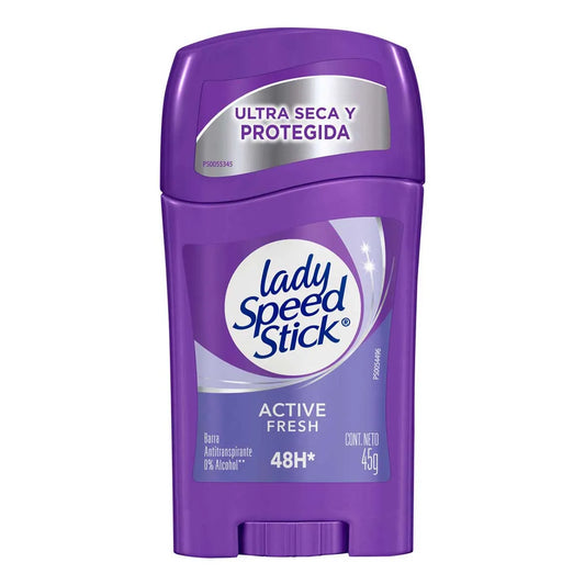 LADY SPEED STICK DESODORANTE ANTITRANSPIRANTE ACTIVE FRESH EN BARRA 45 g