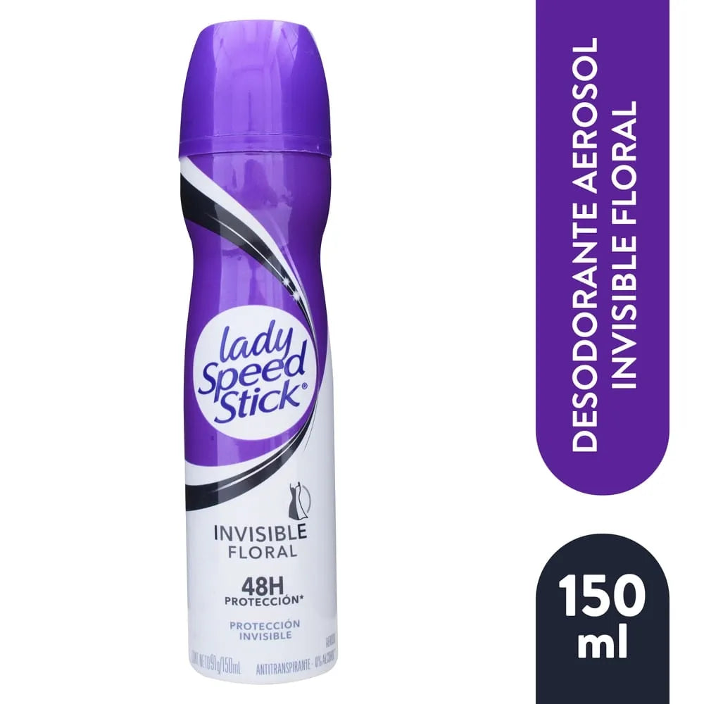 LADY SPEED STICK DESODORANTE AEROSOL INVISIBLE FLORAL 91 G