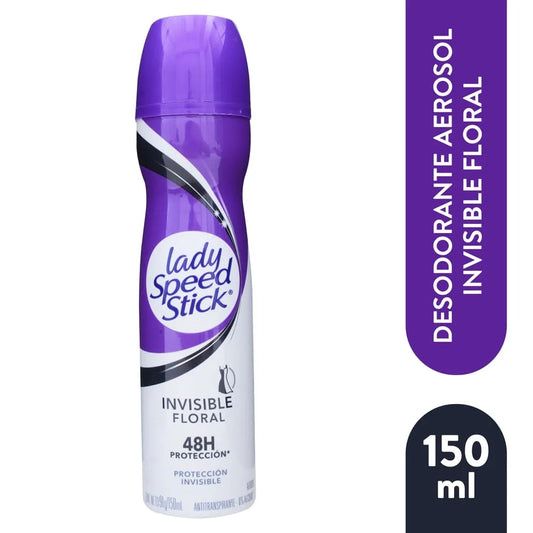 LADY SPEED STICK DESODORANTE AEROSOL INVISIBLE FLORAL 91 G