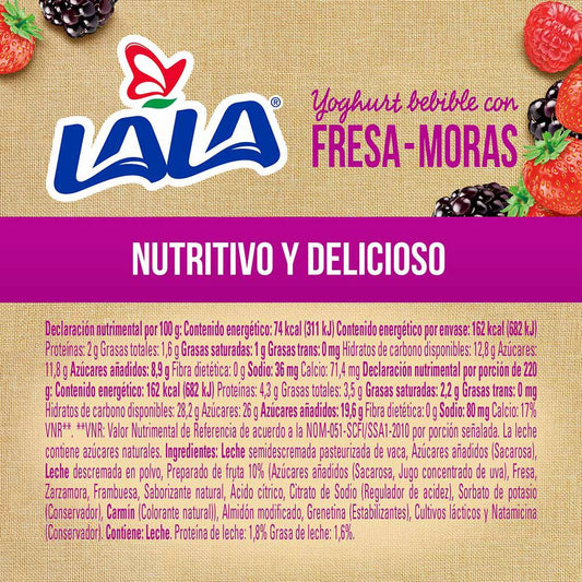 LALA YOGUR BEB FRESAS MORAS 24/220 G 3429
