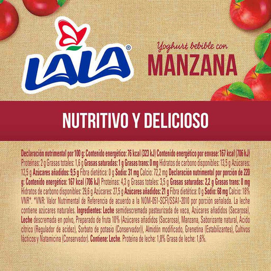 LALA YOGUR BEB MANZANA 24/220 G 3428