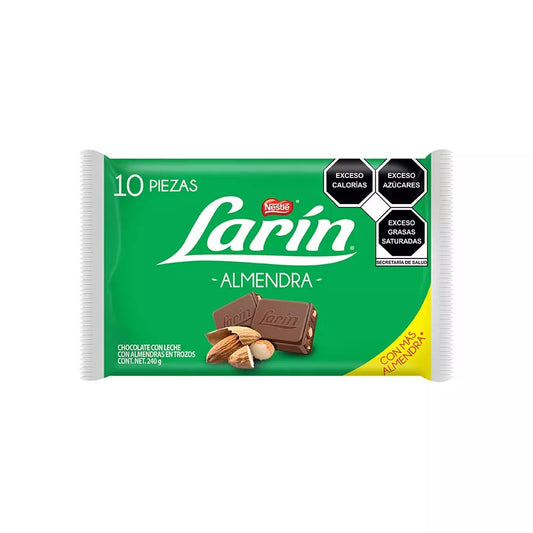 LARIN CHOCOLATE  ALMENDRA BARRA 30/10 24G