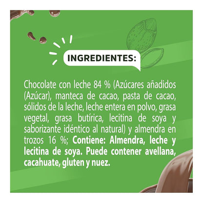 LARIN CHOCOLATE  ALMENDRA BARRA 30/10 24G