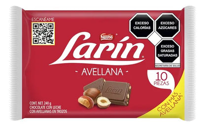 LARIN CHOCOLATE AVELLANA BARRA 30/10 24G