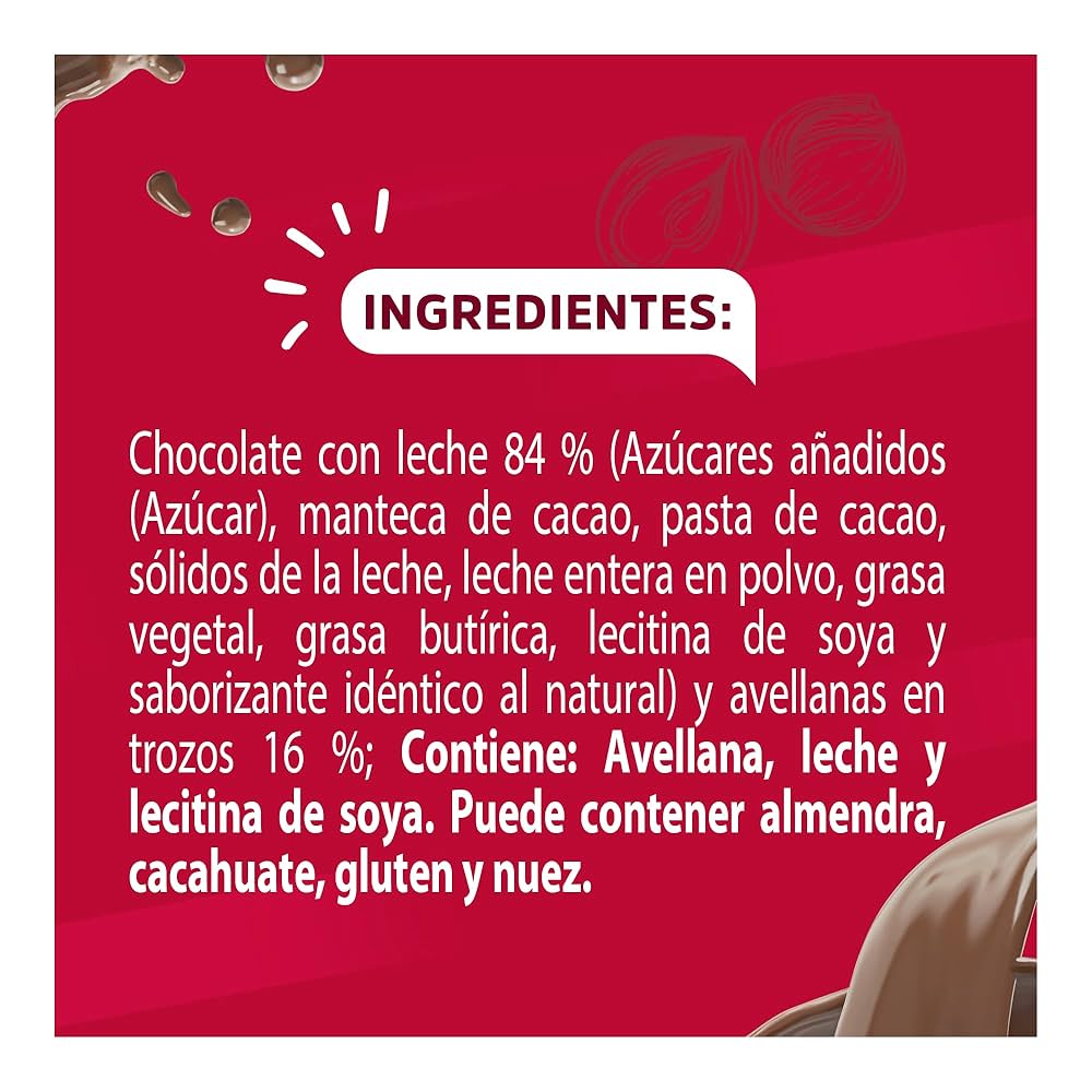 LARIN CHOCOLATE AVELLANA BARRA 30/10 24G