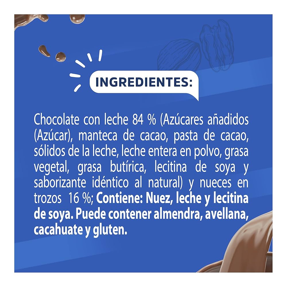LARIN CHOCOLATE NUEZ BARRA 30/10 24G