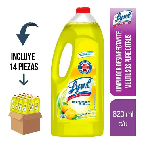 LYSOL DESINFECTANTE LIQUIDO PURE CITRUS 820 ML