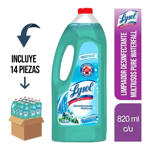 LYSOL DESINFECTANTE LIQUIDO PURE WATERFALL 820 ML