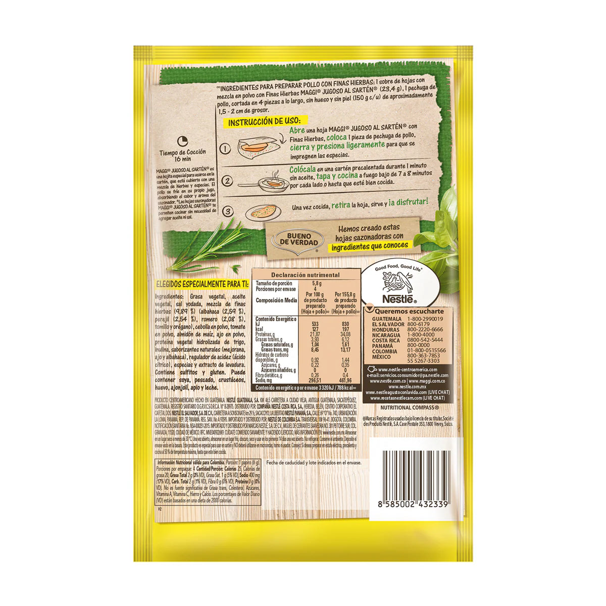 MAGGI JUGOSO SARTEN SAZONADOR FINAS HIERBAS 23.4 G
