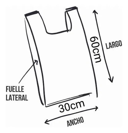 MAGNUS BOLSA CAMISETA POLIPAPEL #3 COLORES