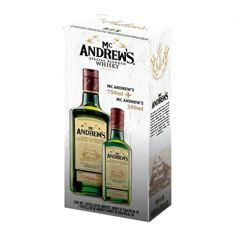 MC ANDREWS WHISKY 6/750 ML + 6/200 ML 6PZ