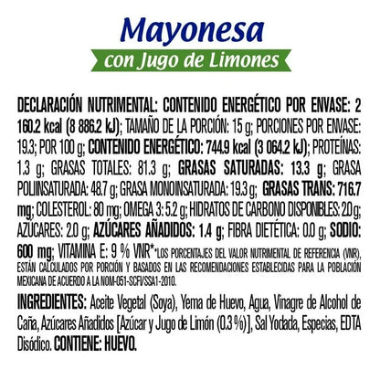 MCCORMICK MAYONESA SQUEEZE 290 G