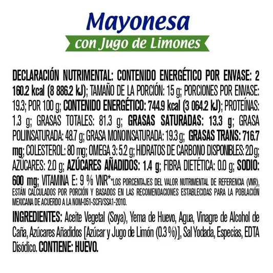 MCCORMICK MAYONESA SQUEEZE 290 G
