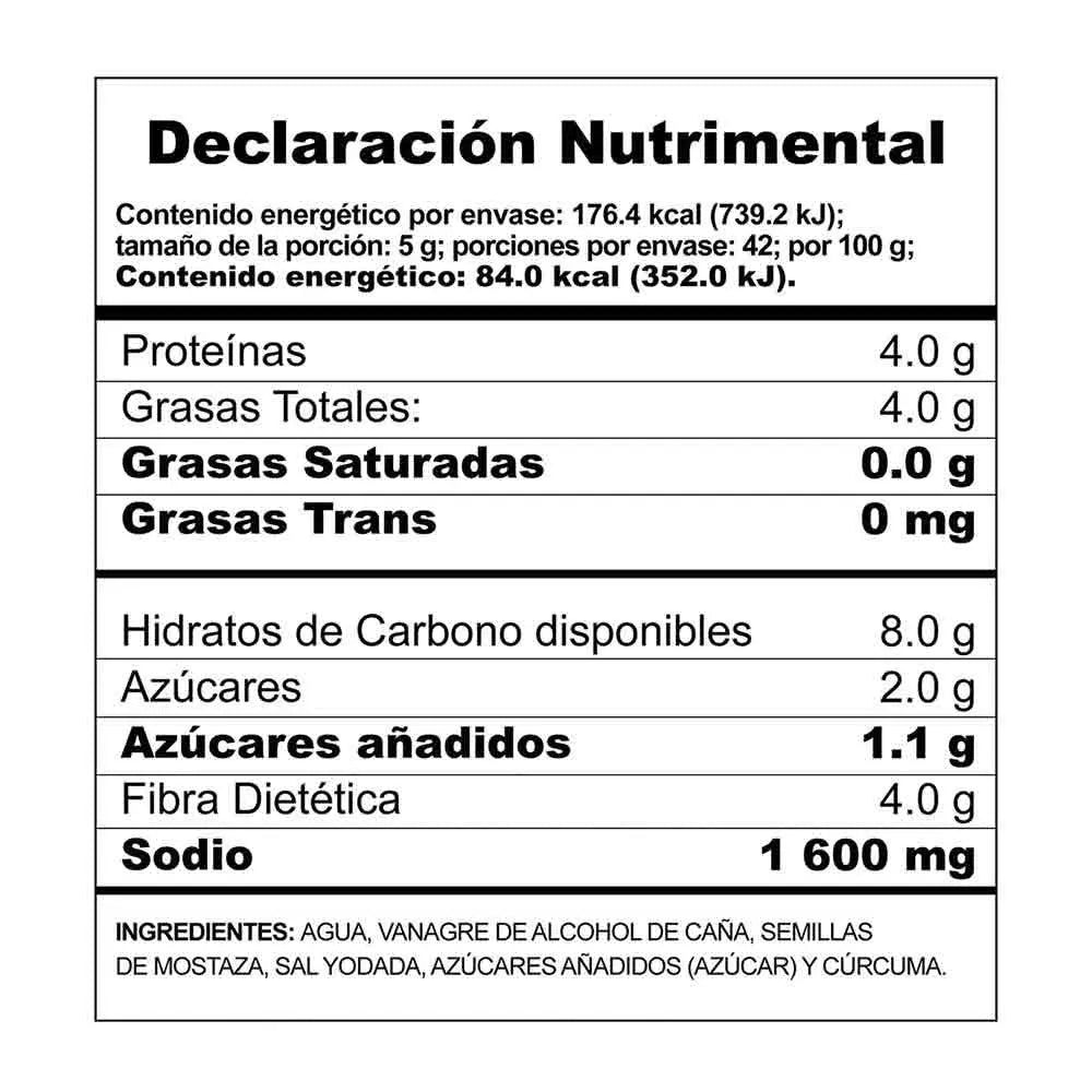 MCCORMICK MOSTAZA 16 430 G