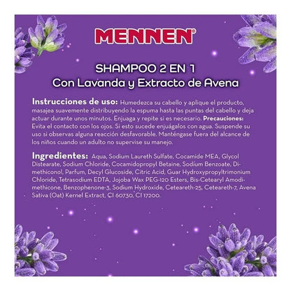 SHAMPOO MENNEN LAVANDA/EXTRACTO AVENA 12/700 ML