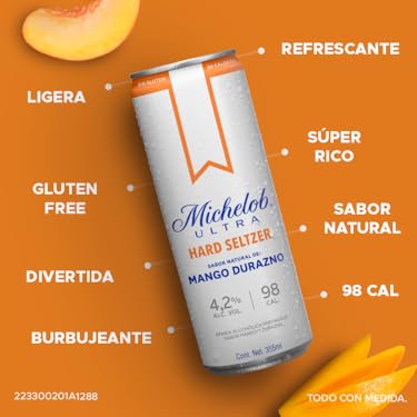 MICHELOB ULTRA HARD SELTZER DURAZNO/MANGO 6/355ML