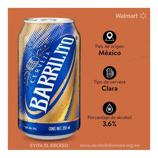 MODELO CERVEZA BARRILITO LATA 24pzs 330 ML