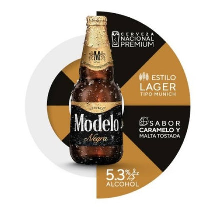 MODELO CERVEZA BOTELLA NEGRA ESPECIAL 12pzs 355 ML
