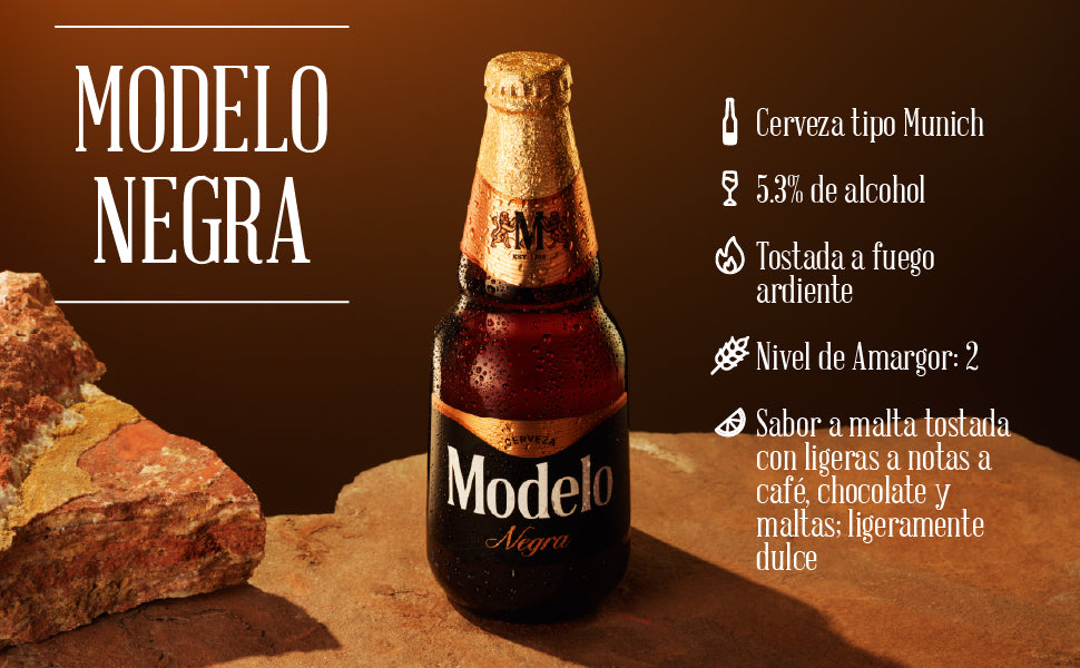 MODELO CERVEZA BOTELLA NEGRA ESPECIAL 12pzs 355 ML