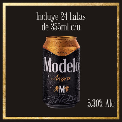 MODELO CERVEZA NEGRA LATON 24pzs 473 ML