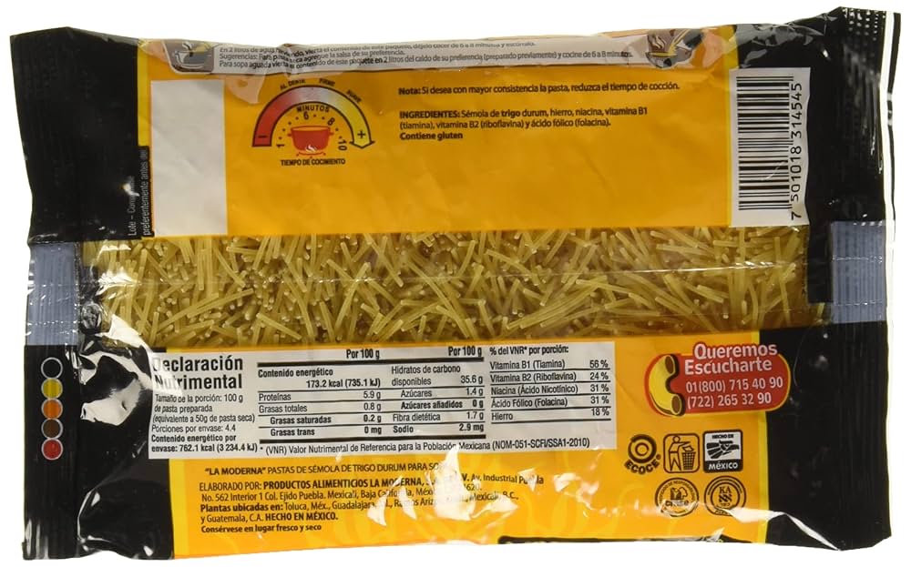 MODERNA SOPA FIDEO  1 200 G 20pzs