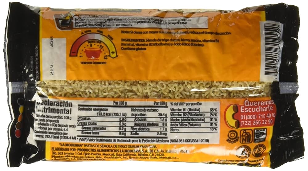 MODERNA SOPA LETRA 200 G 20pzs