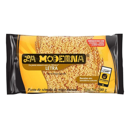 MODERNA SOPA LETRA 200 G 20pzs