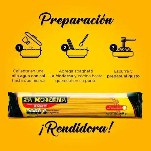 MODERNA SOPA SPAGHETTI CORTO 200 G 20pzs