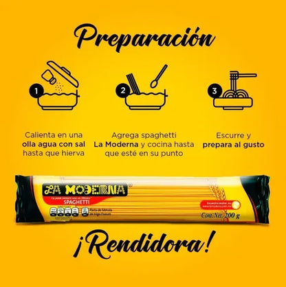 MODERNA SOPA SPAGHETTI CORTO 200 G 20pzs