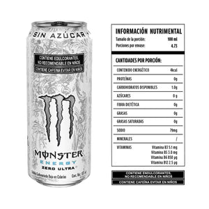 MONSTER BEBIDA ENERGIZANTE ZERO ULTRA 24/473 ML