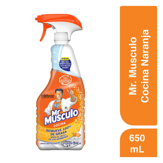 MR MUSCULO LIMPIADOR ANTIGRASA NARANJA 12/650 ML