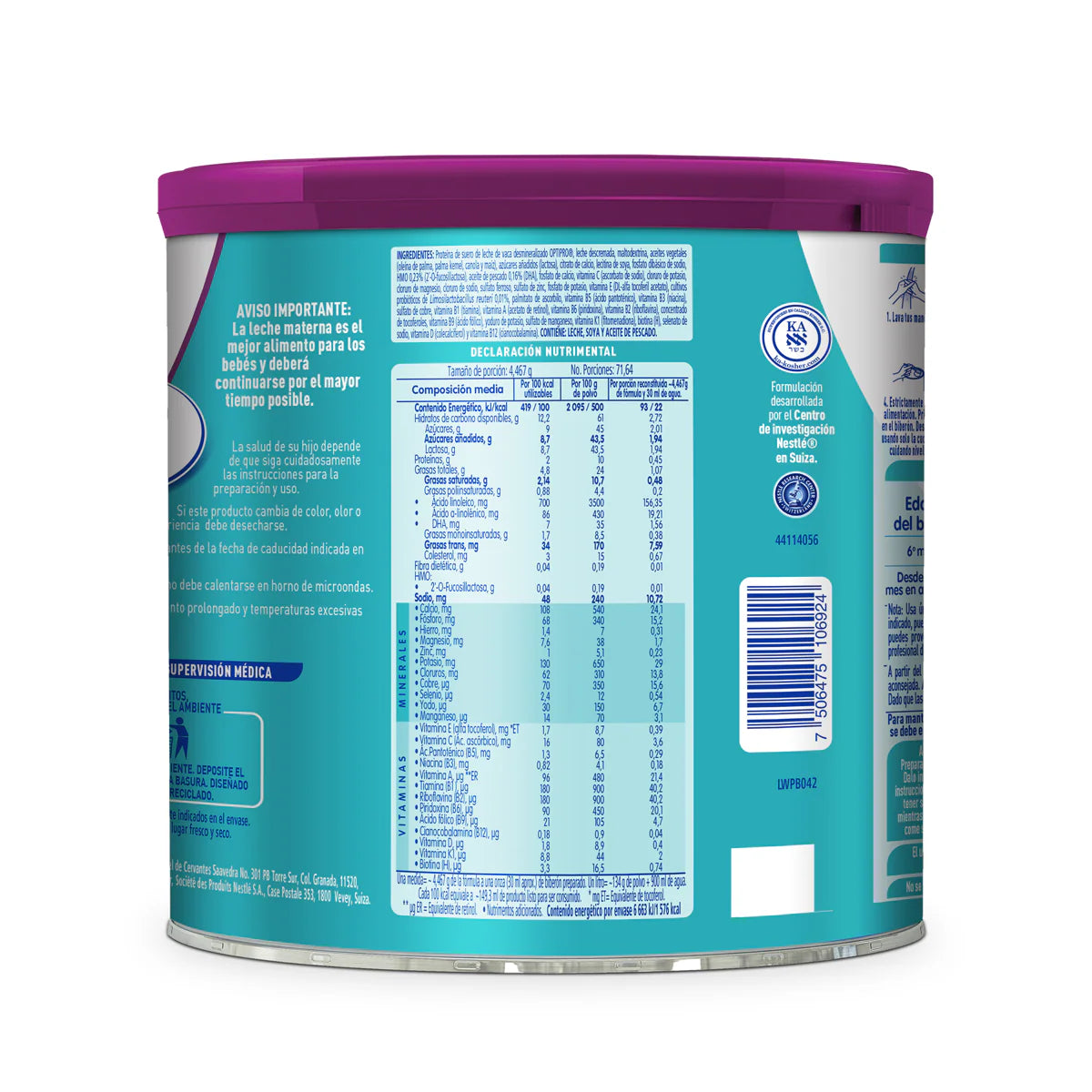 LECHE NAN 2 FORMULA OPTIMAL PRO 12/320 G