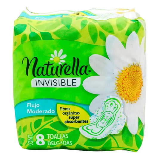 NATURELLA TOALLA FEMENINA FLUJO MODERADO INVISIBLE C/A 16/8