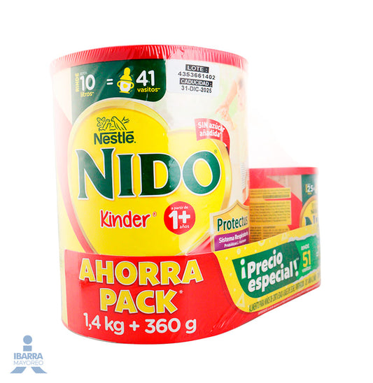 NIDO KINDER LECHE 3/1.4 K + NIDO KINDER 3/360 G