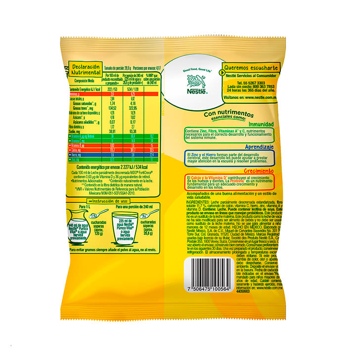NIDO LECHE FORTI CRECE BOLSA 12/120 G