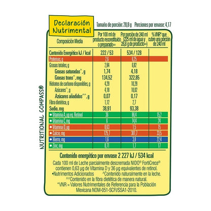 NIDO LECHE FORTI CRECE BOLSA 12/120 G