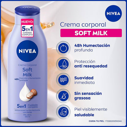 NIVEA BODY CR SOFT MILK SECA 15/400 ML