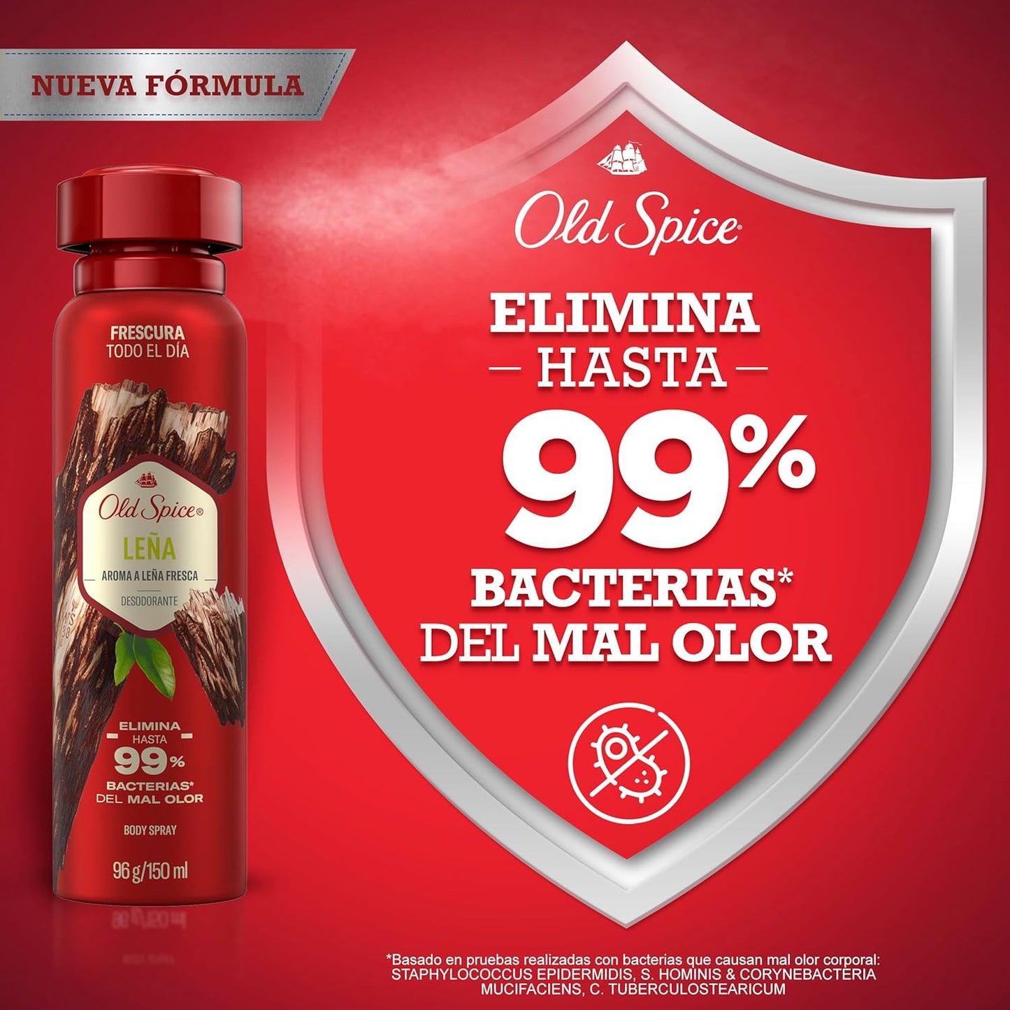OLD SPICE DESODORANTE SPRAY LEÑA 150 ML 96G