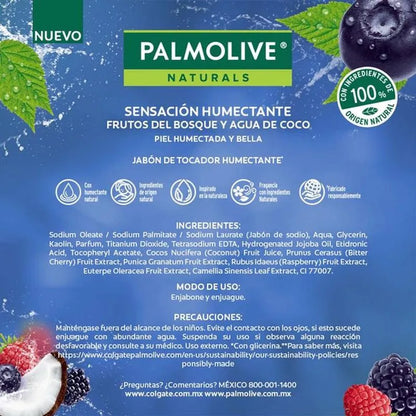 PALMOLIVE JABON NAT FRUTOS/AGUA COCO 18/4 120 G