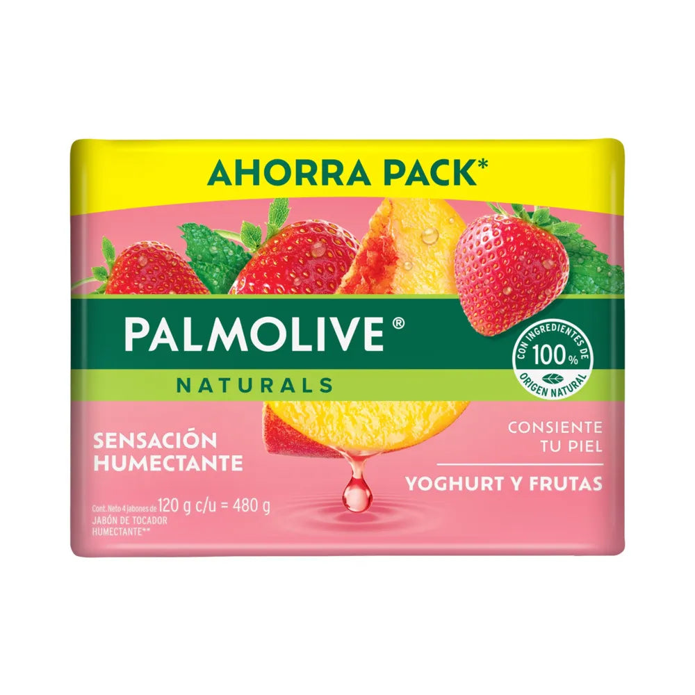 PALMOLIVE JABON NAT YOGHURT/FRUTAS 18/4 120 G
