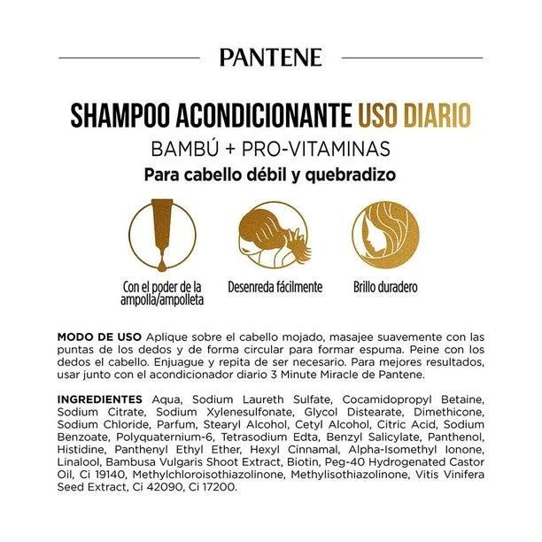 PANTENE SH BAMBU NUTRE/CRECE 12/200 ML