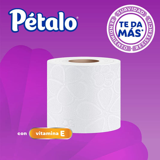 PAPEL HIGIENICO PETALO JUMBO ULTRA RESISTENTE 400 HOJAS DOBLES 4pzs