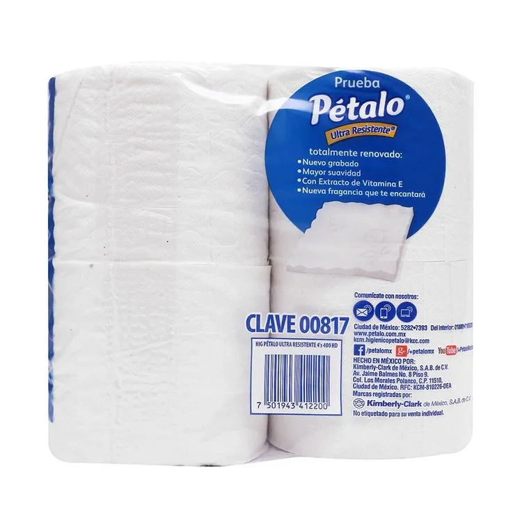 PAPEL HIGIENICO PETALO ULTRA RESISTENTE 4+2pzs