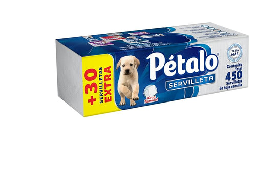 PETALO SERVILLETA BLANCA 420+30 HOJAS DOBLES (450HOJAS DOBLES)