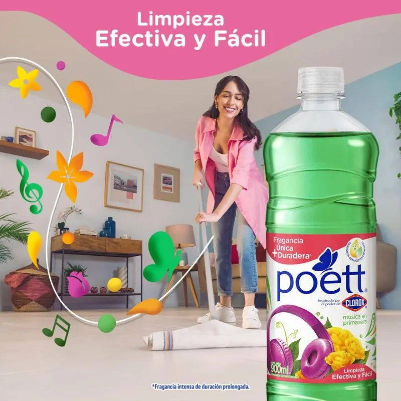 LIMPIADOR MULTIUSOS AROMATIZANTE POETT MUSICA EN PRIMAVERA 12/900 ML