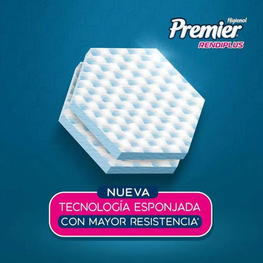 PAPEL HIGIENICO PREMIER RENDIPLUS 500 HOJAS DOBLES 6pzs