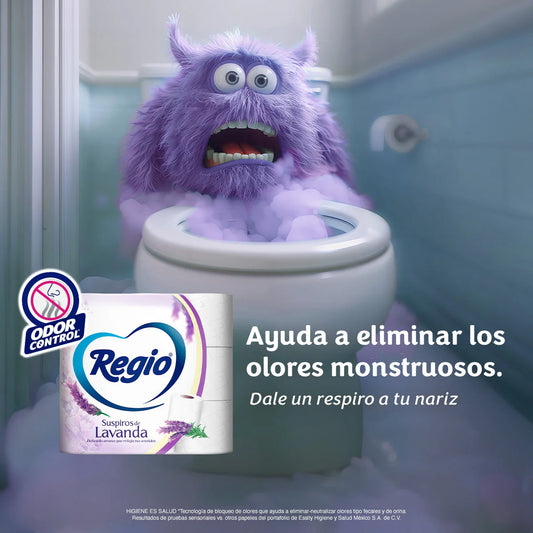 PAPEL HIGIENICOREGIO AIRES DE LAVANDA 500 HOJAS DOBLES 4pzs