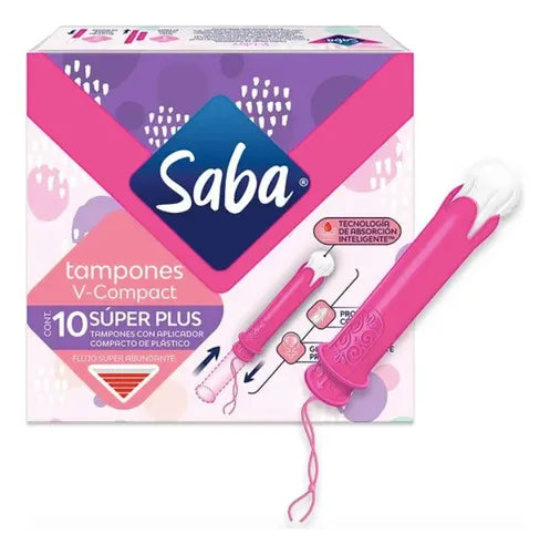 SABA TAMPONES C/APLICADOR V-COMPACT F/S ABU 24/10