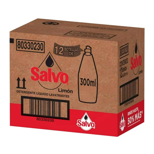 SALVO DET LIQ LIMON 12/300ML+PROM 2PZ SALVO